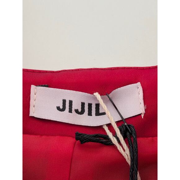 JIJIL Red Satin Blazer Mini Dress IT 42 US 6 Italian Designer Cocktail Evening - Picture 5 of 9